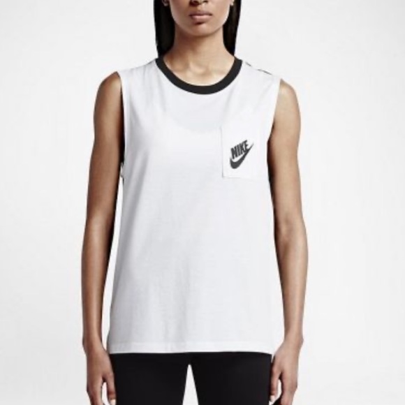 Nike Signal Black & White Muscle Tank - Picture 2 of 13